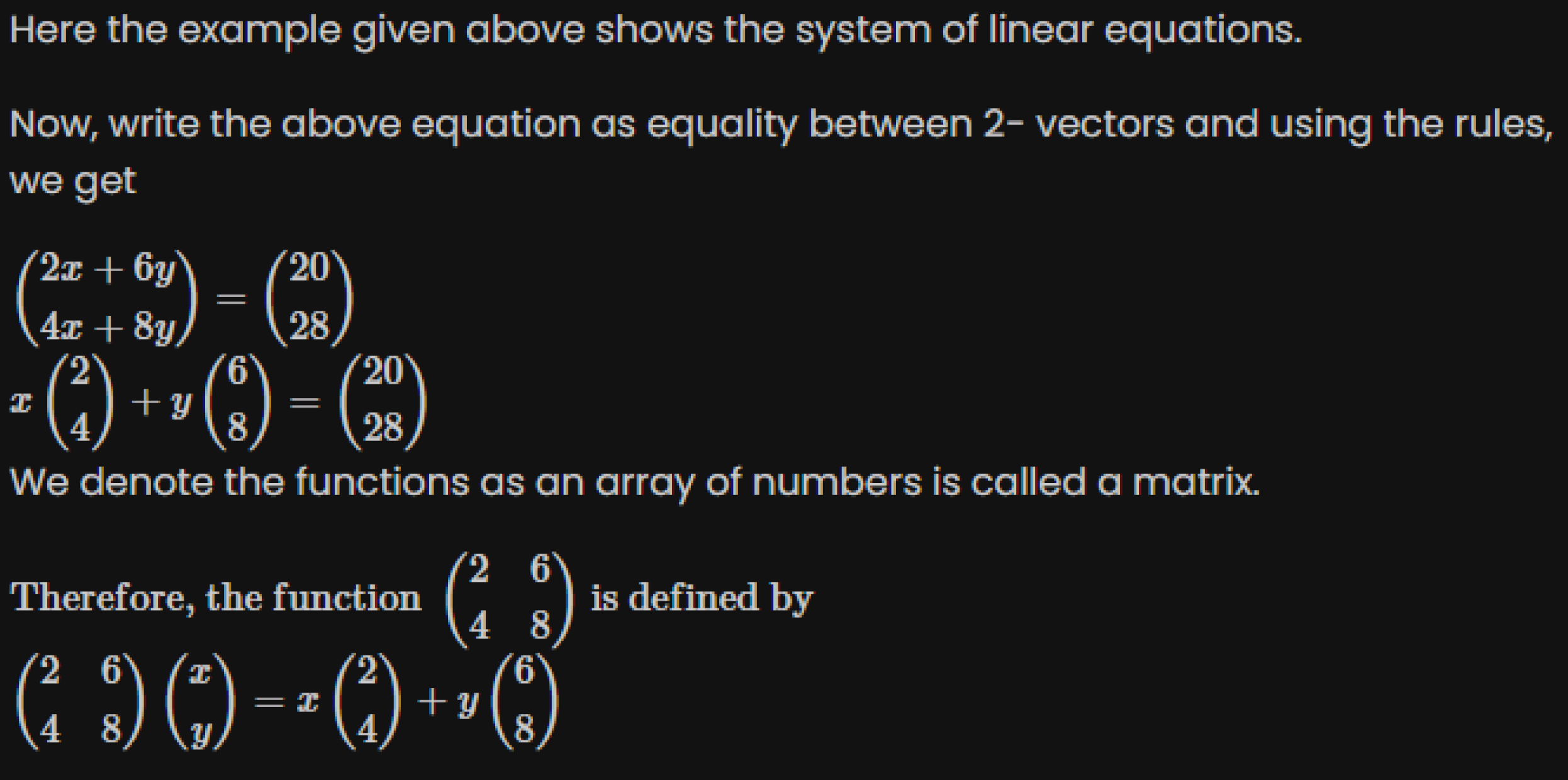 Linear Algebra Matrix